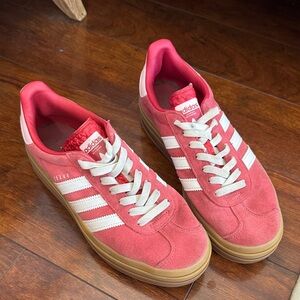 Adidas Women's Gazelle Bold Platform Pink Suede Sneakers